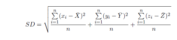 Unweighted distance equation Unweighted distance equation